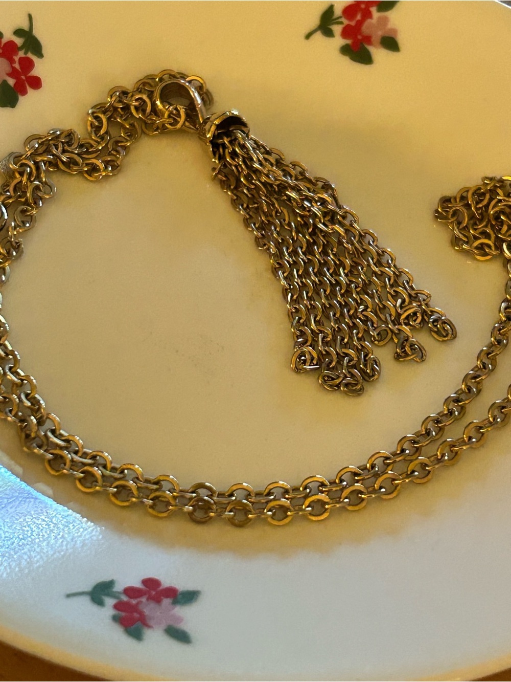 Vintage Sarah Coventry Statement Gold-Tone Tassel Pendant Chain Necklace